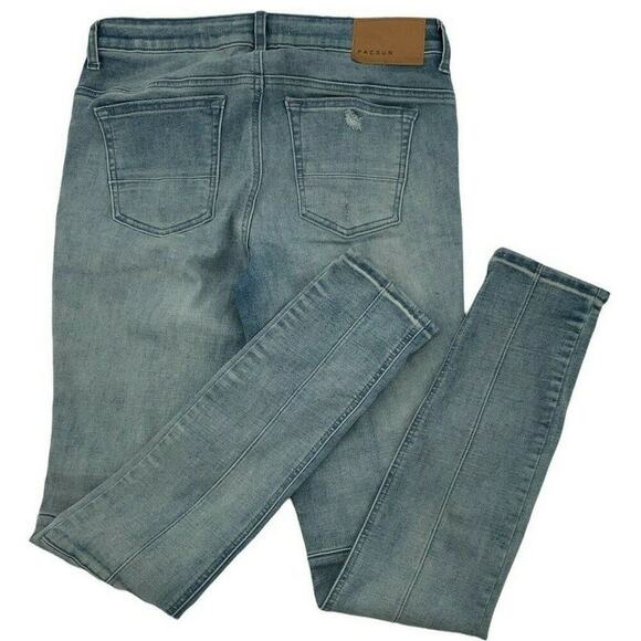 Pacsun Los Angeles Jeans Men Size 30X32 Stacked Skinny Stretch Pocket Blue Denim - Picture 6 of 12